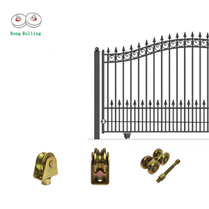 Rueda deslizante de hierro fundido estilo OEM, ruedas de puerta con ranura en V de madera, hechas en <span class=keywords><strong>China</strong></span>