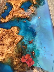 Venta al por mayor de fábrica en Vietnam: Tablero de mesa de madera de resina epoxi de alta calidad con madera natural, fotos reales. - Product Image 6