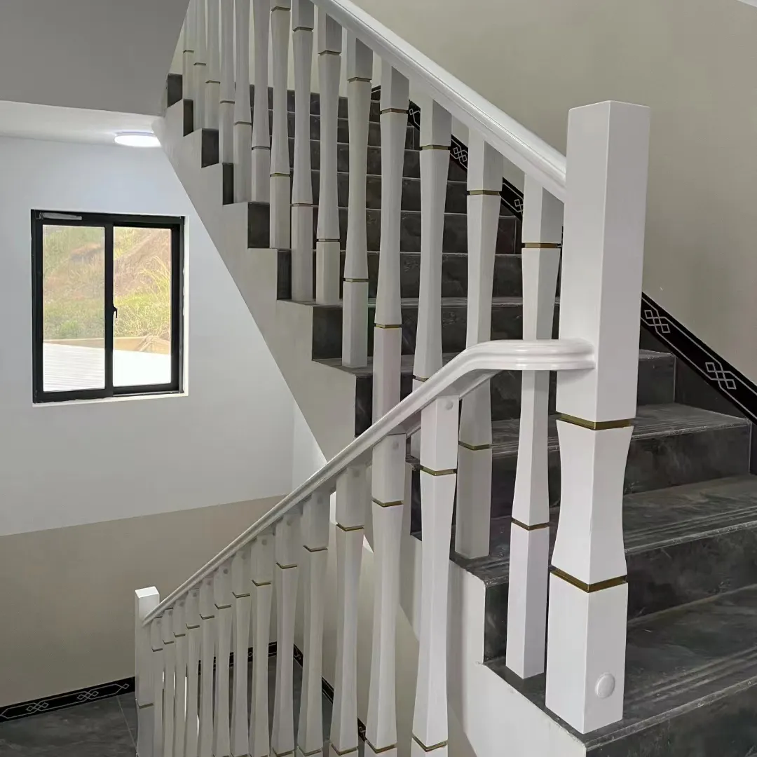 Indoor Stair Wood Balcony Railings and Balustrades Handrails Railing Post Modern Flooring Villa NS Online Technical Support