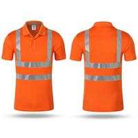 Camiseta Polo de trabajo de alta visibilidad con logotipo personalizado y rayas reflectantes, camiseta Polo de seguridad, ropa de trabajo de construcción de minería de carreteras de tráfico