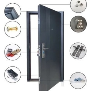 ประตูเหล็กนิรภัย Sofia Steel Security Door รุ่น SFT 013 ป้องกันการโจรกรรม เปิดแบบแมนนวล ครบชุด สำหรับโรงแรม อพาร์ทเมนท์ โรงงาน หอพัก - Product Image 2