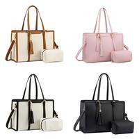 Venta al por mayor de bolsos de hombro escolares de moda, trabajo, viajes de negocios, 15,6, 17in, bolso de mano para ordenador portátil, maletín para mujer, conjunto de bolsos de 2 uds.