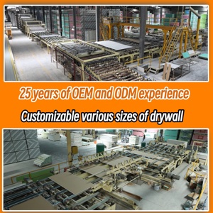 9.5 मिमी/12 मिमी ड्राईवॉल जिप्सम बोर्ड प्लास्टरबोर्ड जिप्सम थर्मल इन्सुलेशन बोर्ड - Product Image 2