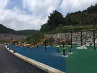 Equipo de ejercicio al aire libre resistente con marco verde duradero para Fitness en el patio de recreo y estilos de vida activos y saludables