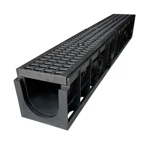 Wholesale Heavy Duty Plastic Drainage Channel with Plastic Grate