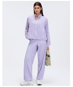 Veste à manches longues coupe-vent pour femme, veste courte décontractée ample, haut de sport pour le cyclisme en plein air, coupe-vent pour femmes, manteau décontracté - Product Image 3