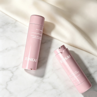 Flacons de luxe à pompe sans air en plastique dégradé rose mat, 30 ml et 50 ml, pour crème visage, crème contour des yeux et masque facial