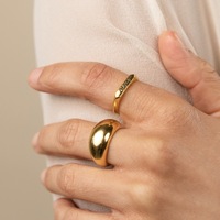 Drops hipping 18 Karat Gold S925 versilbert Gravierter Name Stapelbarer Ring Klassische Premium-Mode mit personal isiertem, einfachem Design