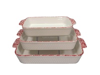 Plat de cuisson en céramique écologique et durable, design minimaliste à double poignée, compatible micro-ondes, pour camping, plat à pizza
