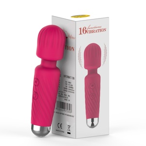 Mini vibrador tipo varita mágica de 16 frecuencias, potente, lindo y encantador, vibrador tipo conejo con USB, juguete sexual para mujeres. - Product Image 6