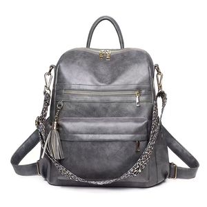 Bolsa de viaje grande y ligera de cuero personalizada, mochila impermeable a la moda para mujer, mochilas personalizables para mujer - Product Image 4