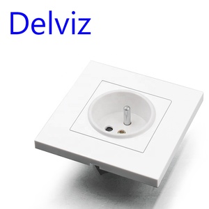 Delvizフランスコンセント、86mmロゴなしPCパネル、AC 110V-250V、組み込みEU標準電気プラグコンセント、16Aフランス電源壁ソケット - Product Image 4