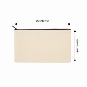Mini toile de maquillage logo pour femmes sublimation trousse de toilette trousse de toilette avec fermeture éclair pochette de voyage personnalisée - Product Image 2