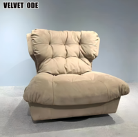 Canapé Milano Cloud - Canapé Lounge Simple en Peluche Beige Capitonné Moderne Confortable Siège d'Accent pour Salon Décoration Intérieure