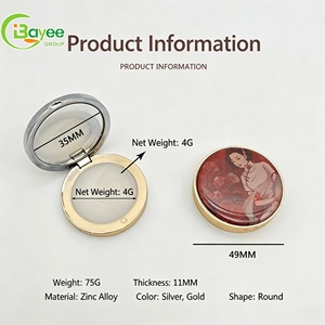 Sturdy and Durable Classical Style Custom Metal Tin <b>Box</b> Built-in <b>Mirror</b> High-end Gift Metal <b>Box</b> - Product Image 2