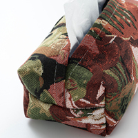 Porte-mouchoirs et organiseur en tissu jacquard tissé bohème, étui en tissu doux pour la décoration de la maison et l'utilisation hôtelière