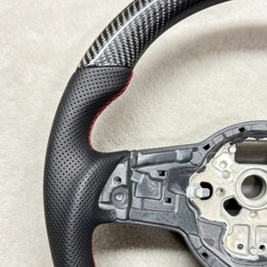 Volante <span class=keywords><strong>de</strong></span> Fibra <span class=keywords><strong>de</strong></span> Carbono Auténtica para Volkswagen <span class=keywords><strong>Golf</strong></span> 7 MK7 Mk7.5 <span class=keywords><strong>GTI</strong></span> Polo 7 GTS R Line, Volante <span class=keywords><strong>de</strong></span> Carreras Personalizado para B7 - Product Image 5