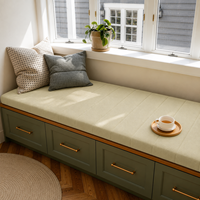 Coussin de siège ergonomique personnalisé 100 % coton pour banc de fenêtre, armoire de rangement et projets de sièges intérieurs