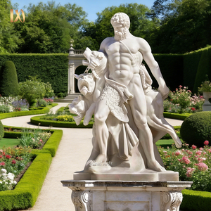 Statue d'Hercule en marbre blanc grandeur nature pour l'aménagement paysager de la propriété - Product Image 1