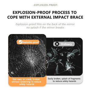 Kính màu vàng đóng khung hiện đại trang trại phòng tắm Vanity Gương tròn hình chữ nhật mờ tường gương với thiết kế thân thiện với môi trường - Product Image 5