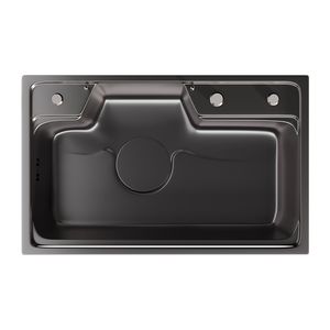 Évier de grande capacité en acier inoxydable noir nano fait à la main Évier de cuisine fabricants Évier de cuisine <span class=keywords><strong>et</strong></span> robinet - Product Image 6