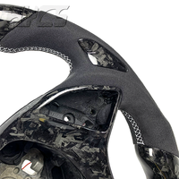 Volant de course personnalisé en cuir et fibre de carbone forgée avec LED pour Chevrolet Camaro Corvette C6 C7 C8