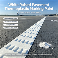 Peinture thermoplastique blanche antidérapante en relief pour marquage routier, zone scolaire, ligne de signalisation d'arrêt