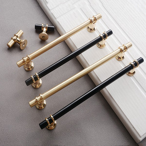 Modern Minimalist Cabinet Drawer Bar Handles Gold <b>Black</b> Aluminum Alloy Durable Furniture Hardware - Product Image 1