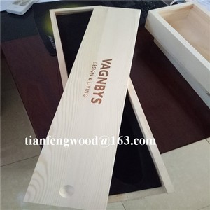 Boîte d'emballage de <span class=keywords><strong>Sabre</strong></span> à <span class=keywords><strong>Champagne</strong></span> en bois de pin massif avec couvercle coulissant Logo de timbre chaud, boîte à couteaux en bois avec doublure en mousse EVA - Product Image 6