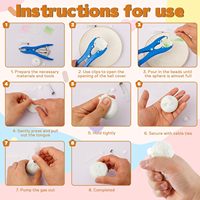 Kit de fabrication de balles anti-stress DIY avec garnitures, 15 balles anti-stress, peaux de balles anti-stress, kit de fabrication de balles moelleuses, kit d'artisanat DIY, balles anti-stress faites à la main