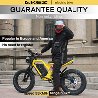 Vélo électrique haute puissance AKEZ 52V 1500W, moteur haute puissance, batterie lithium 25Ah, pneus larges, vélo adulte tout-terrain