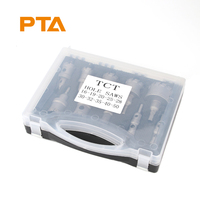 Kit de 10 scies cloches TCT 16-50 mm, embout en carbure d'acier inoxydable, pour percer le métal, profondeur de coupe 25 mm, dans une boîte en aluminium