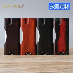 MUXIANG Wooden Cigarette Case Rectangular Handmade One Hitter Dugout For Smoking Accessories - Product Image 5