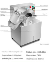 Commerciële groentesnijmachine, commerciële machine voor het verwerken en snijden van ingelegde groenten en fruit, bananen snijmachine