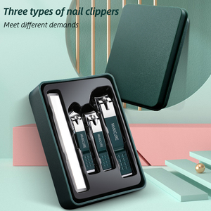 Ensemble de coupe-<span class=keywords><strong>ongles</strong></span> en acier carbone de haute qualité et luxueux, 4 pièces, kit de manucure et de toilettage professionnel, portable avec boîte en métal pour l'art des <span class=keywords><strong>ongles</strong></span> - Product Image 5