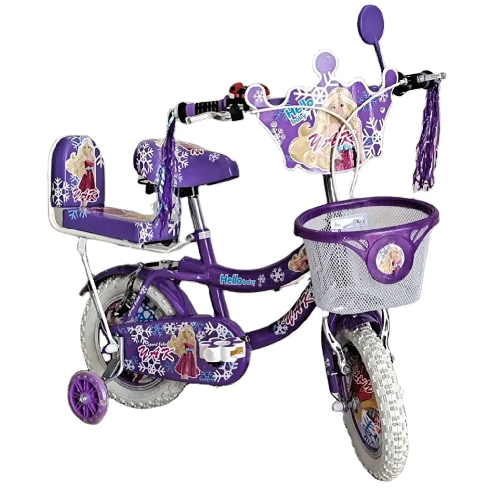 Bicicleta de princesa Frozen para niños, llanta blanca, diseño bonito, Piano de acero, aleación de aluminio, regalos de novedad