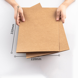 300gsm design handmade kraft white black color multi-pocket A4 A5 wholesale craft cardboard paper file folder