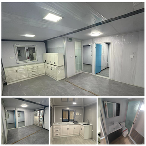 Sẵn sàng tàu container nhà có thể gập lại prefab văn phòng di động nhà Trailer nhỏ nhà bánh xe làm bánh sandwich panel thép khách sạn - Product Image 3