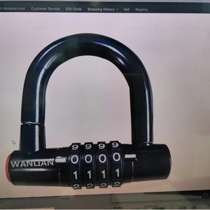 Candado en U para Bicicleta Wanlian de 60 cm, Combinación de Acero Endurecido, Seguridad Duradera para Bicicleta - Product Image 2