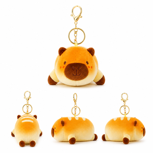 AUF LAGER 4-Zoll Capybara Plüsch-Schlüsselanhänger Spielzeug Puppen Plüschtiere Cartoon Niedliche Kawaii Greifautomaten-Plüschtiere für Jungen - Product Image 1