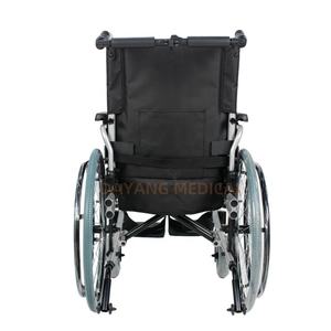 Popular estándar plegable Hospital Manual aleación de aluminio <span class=keywords><strong>transporte</strong></span> silla de ruedas portátil compacto ajustable 100kg capacidad 17kg - Product Image 4