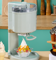 Machine à glace molle automatique domestique pour comptoir, pour la préparation de cornets de glace faits maison, idéale pour les desserts des enfants