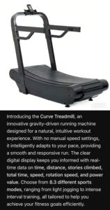 Draagbare, gebogen loopband met magnetische bediening, verstelbare weerstand, commerciële fitnessapparatuur, elektrisch, inloopbaar, van staal - Product Image 6