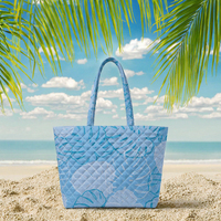 Nouveau sac fourre-tout matelassé à deux anses pour femme, imprimé sur mesure, motif floral hawaïen, grande capacité, souple et personnalisable