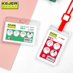 Porte-cartes d'identité clair porte-Badge robuste couvercle de protection de <span class=keywords><strong>carte</strong></span> en plastique protecteur de Badge Transparent étui de <span class=keywords><strong>carte</strong></span> de sécurité - Product Image 6