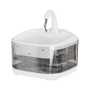 Fontaine à eau intelligente pour animaux de compagnie, filtre circulant automatique rectangulaire, détachable, pour chiens et chats, modèle FT500, noir et blanc, à brancher - Product Image 3