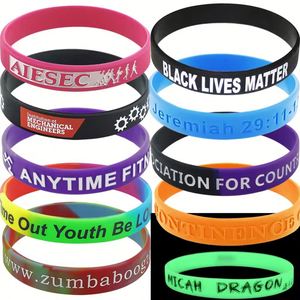 Pulseras de Silicona Personalizadas, Crea Tus Propias Pulseras de Goma con Mensaje o Logotipo - Product Image 1