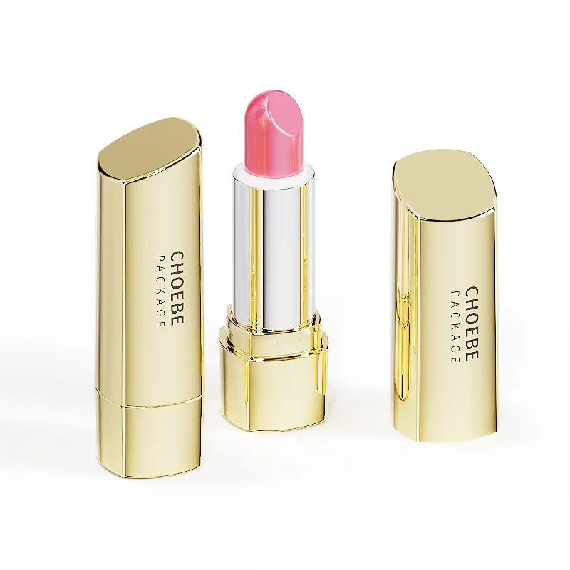 Lip Stick chân không metallization Vàng 4.5ml nghiêng đẩy lên son môi ống với biểu tượng tùy chỉnh