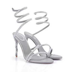 Sandali con <span class=keywords><strong>tacco</strong></span> a spillo personalizzati da donna <span class=keywords><strong>scarpe</strong></span> da pioggia con un cinturino alla caviglia basse - Product Image 4