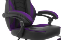 Fauteuil de Jeu Vidéo Violet de Haute Qualité avec Repose-Pieds, Fauteuil Inclinable pour Personnes Fortes, Fauteuil de Jeu Vidéo Massant PS4